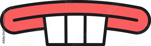 Cartoon Mouth With Big Teeth Doodle