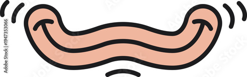 Cartoon Smiling Mouth Doodle