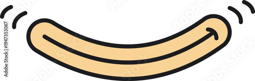 Cartoon Smiling Mouth Doodle