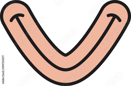 Cartoon Smiling Mouth Doodle