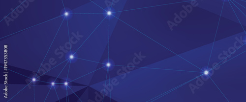 Low Poly Background on Dark Blue Gradient – Modern, Geometric, and Minimalist Abstract Design for Digital Art, 3D Modeling, Wallpapers, and Futuristic Graphics