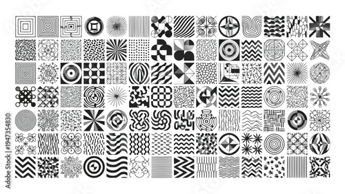 A chaotic collage of diverse symbols, icons, and abstract designs blending cultural and artistic elements Vector