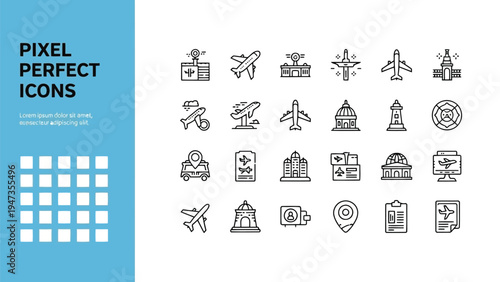 Colorful collection of various icons representing office and school supplies Vector