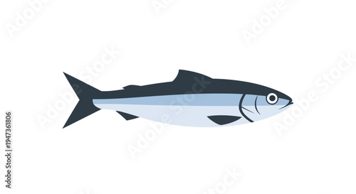 Fish Side View Illustration.