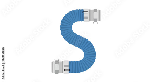 Flexible Blue Air Hose.