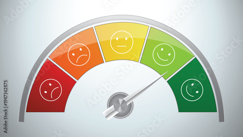 Customer Satisfaction Feedback Rating Scale Meter
