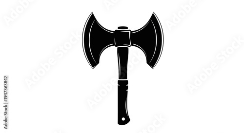Double-Bladed Axe Silhouette