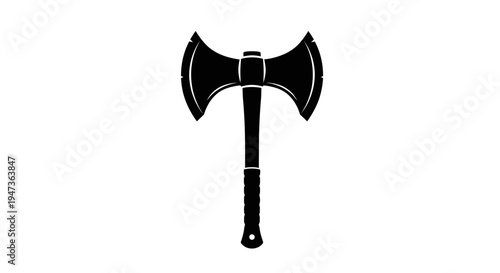 Double Headed Axe Silhouette Icon