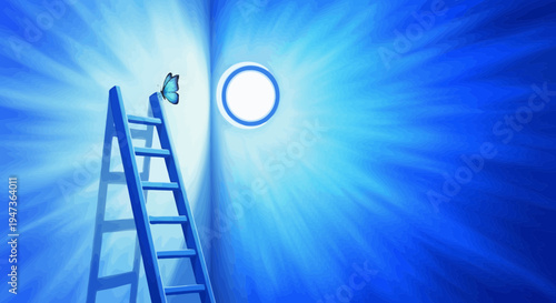 Ladder to Light and Butterfly: Symbol of Hope, Success, and Transformation