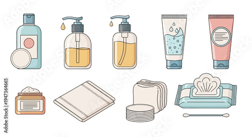 Bathroom Hygiene Products Lineup.