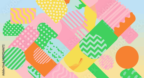 Colorful Popsicle Patterns Summer Fun Abstract Background