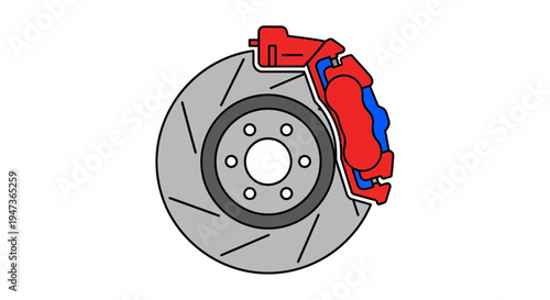 Brake Rotor and Caliper.