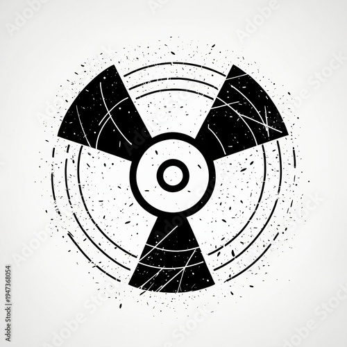 radioactive warning sign ic...