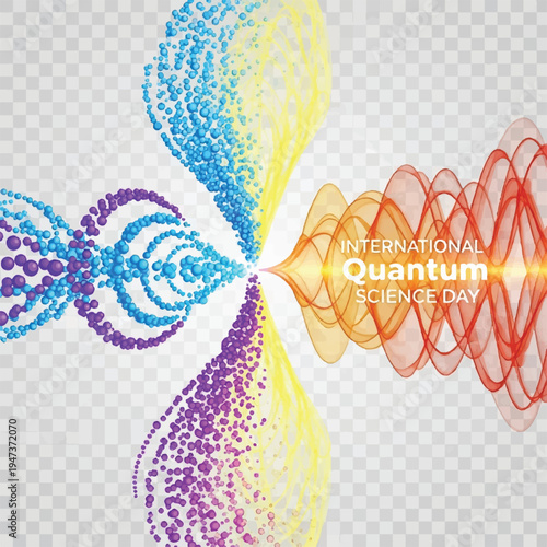 Vibrant Abstract Waveforms Representing Quantum Science and Progress.