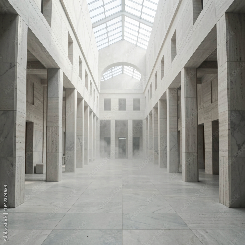 corridor with columns