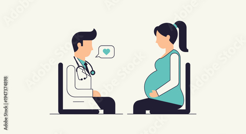 Pregnant Woman Consults Doctor, Receiving Good News and Care