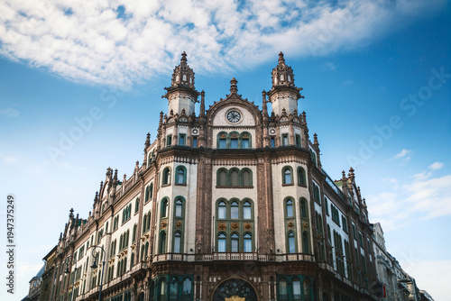 Historic Budapest Building Under Blue Sky