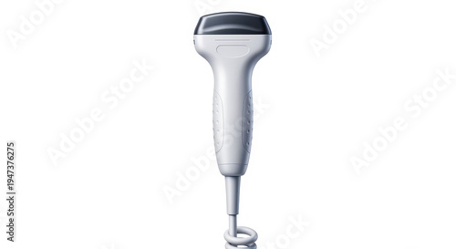 Medical ultrasound probe diagnostic imaging transducer for healthcare isolated on white background