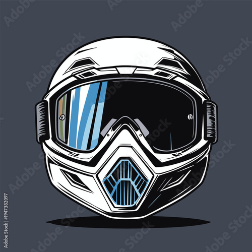 Cool ATV goggles vector image in detail