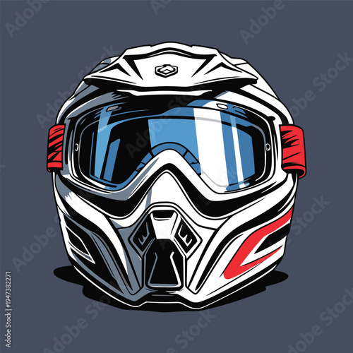 Cool ATV goggles vector image in detail