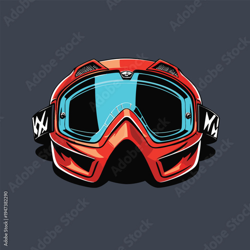 Cool ATV goggles vector image in detail