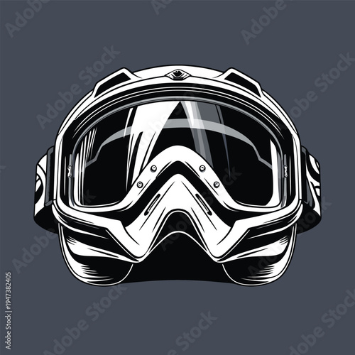 Cool ATV goggles vector image in detail