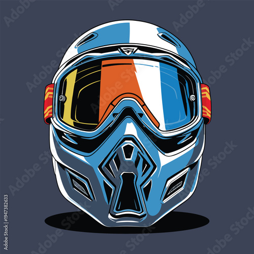 Cool ATV goggles vector image in detail