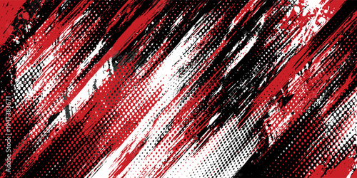 Gaming esport background striking stripes electric banner vector illustration design red black grunge brush wing comic pattern modern abstract concept livery stripes decal paint splash splatter.eps 10