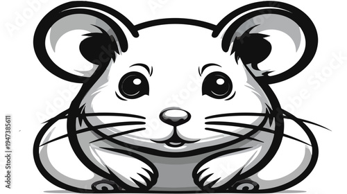 vector illustration of a cartoon mouse