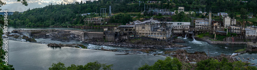 Panoramic View of Willamette Falls, Oregon City, Oregon