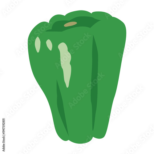 「ピーマン」野菜・食材のシンプルなイラスト素材