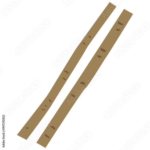 「ごぼう」野菜・食材のシンプルなイラスト素材