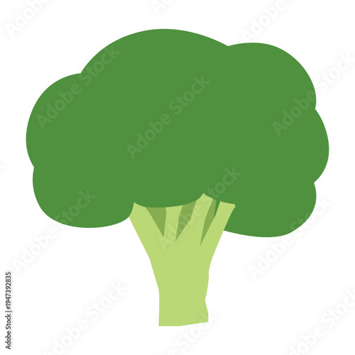 「ブロッコリー」野菜・食材のシンプルなイラスト素材