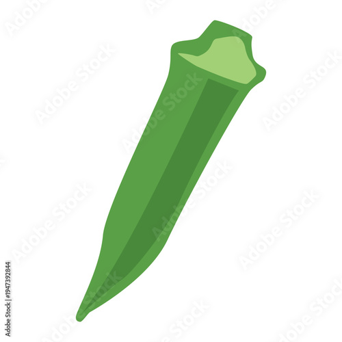 「オクラ」野菜・食材のシンプルなイラスト素材