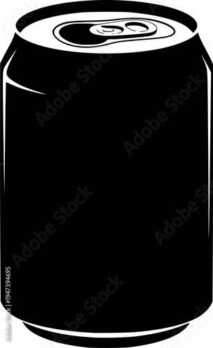 soda can silhouette vector illustration black and