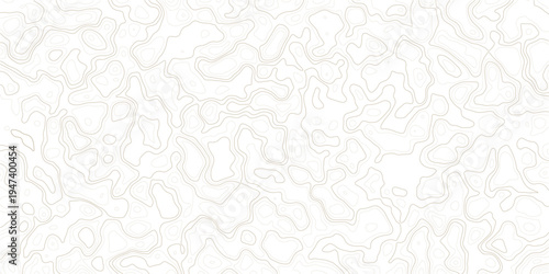 Brown topographic contour lines on white background for design and texture