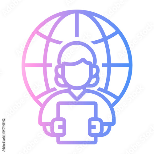 broadcast Line Gradient Icon