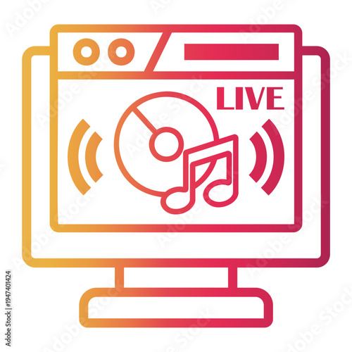 broadcast Line Gradient Icon