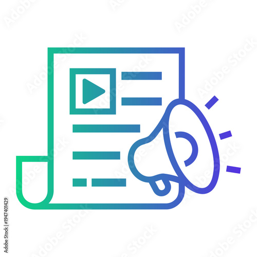 broadcast Line Gradient Icon