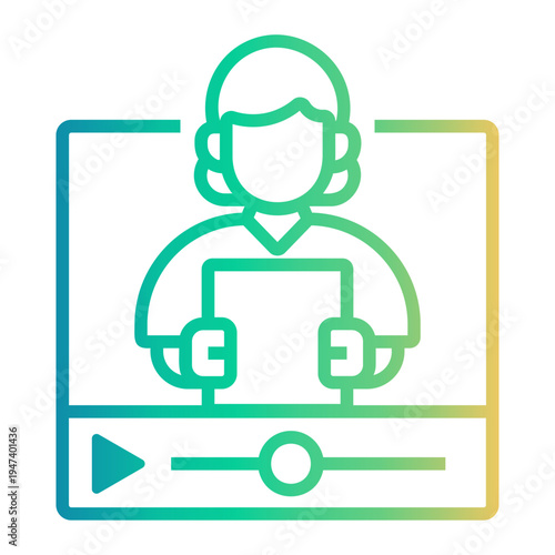 broadcast Line Gradient Icon