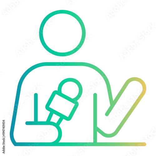 broadcast Line Gradient Icon