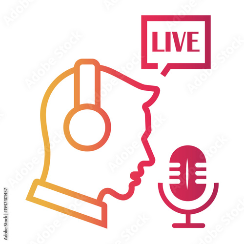 broadcast Line Gradient Icon