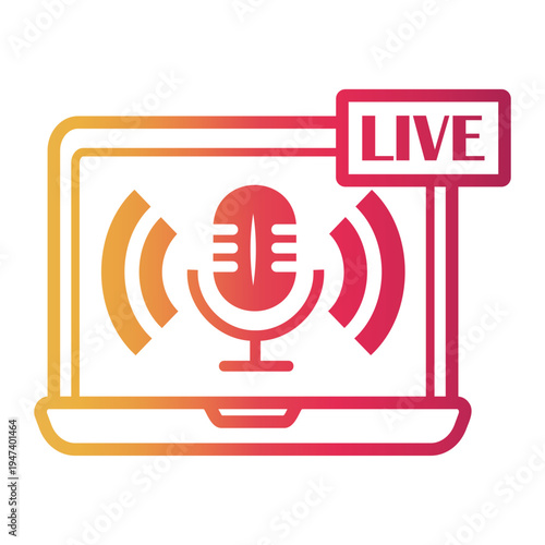 broadcast Line Gradient Icon