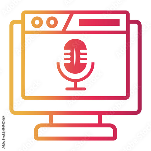 broadcast Line Gradient Icon