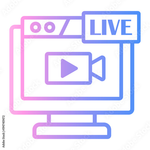 broadcast Line Gradient Icon