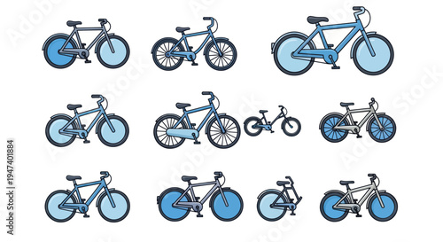 Bicycle collection in various sizes