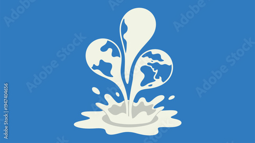 Milk splash globes environment