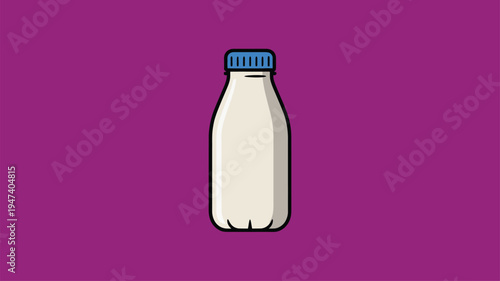 Outlined milk bottle purple