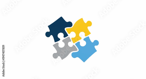 Colorful puzzle pieces coming together.