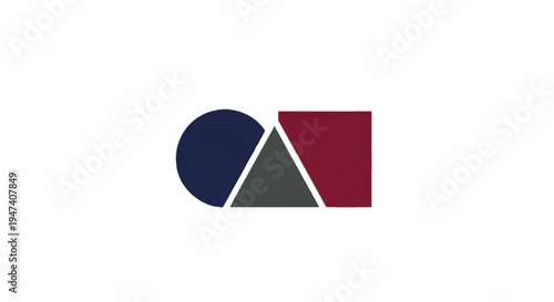 Geometric shapes in modern art design.